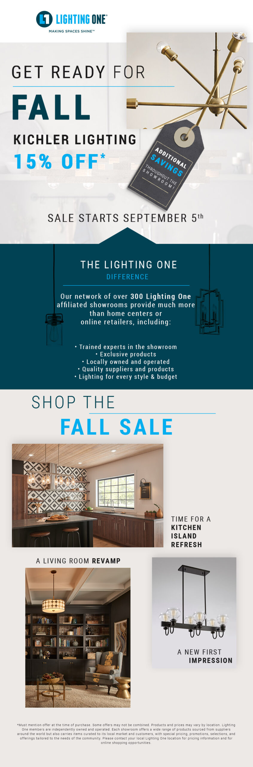 Get Ready for Fall Kichler Lighting 15% Off